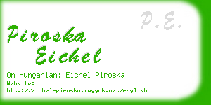 piroska eichel business card